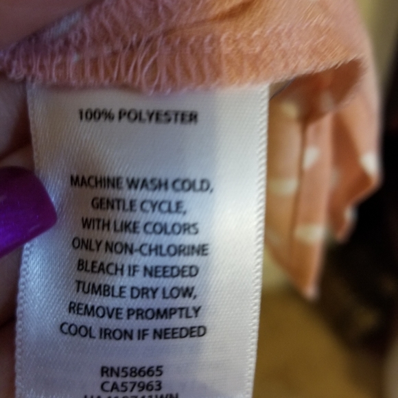 Halogen V-Neck Camisole Plus Size Pink, Polka Dot - Picture 5 of 7